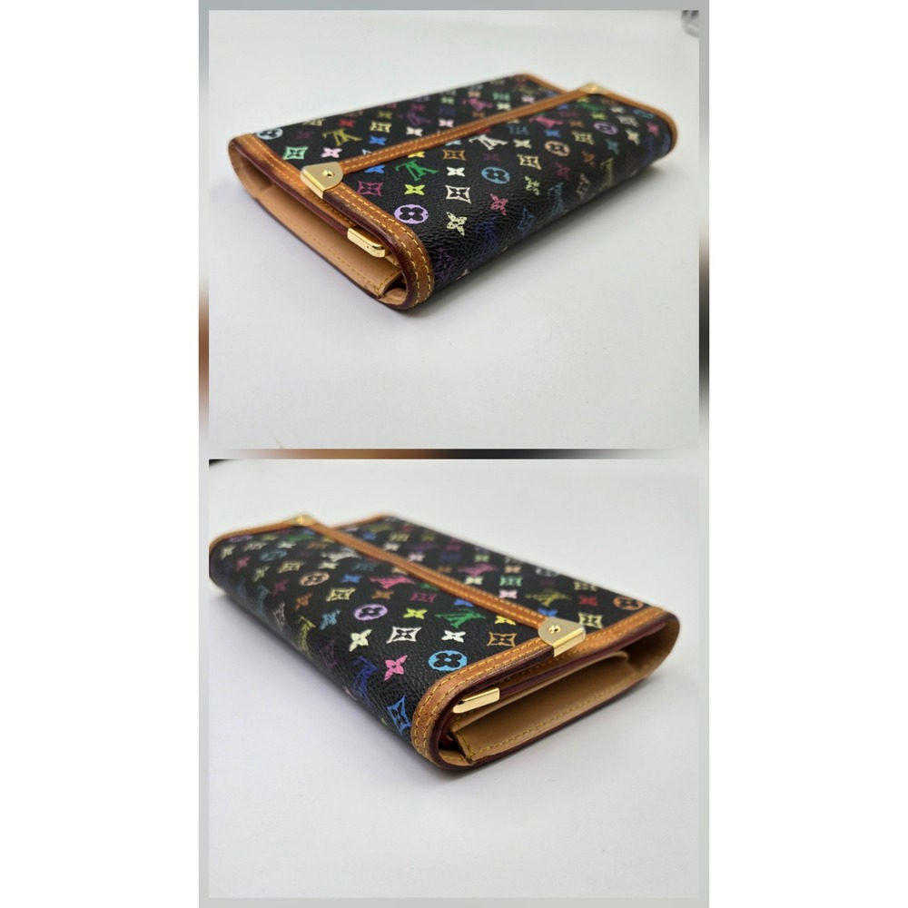 Louis Vuitton Multicolore Monogram Porte Tresor International Wallet Black - Picture 11 of 12